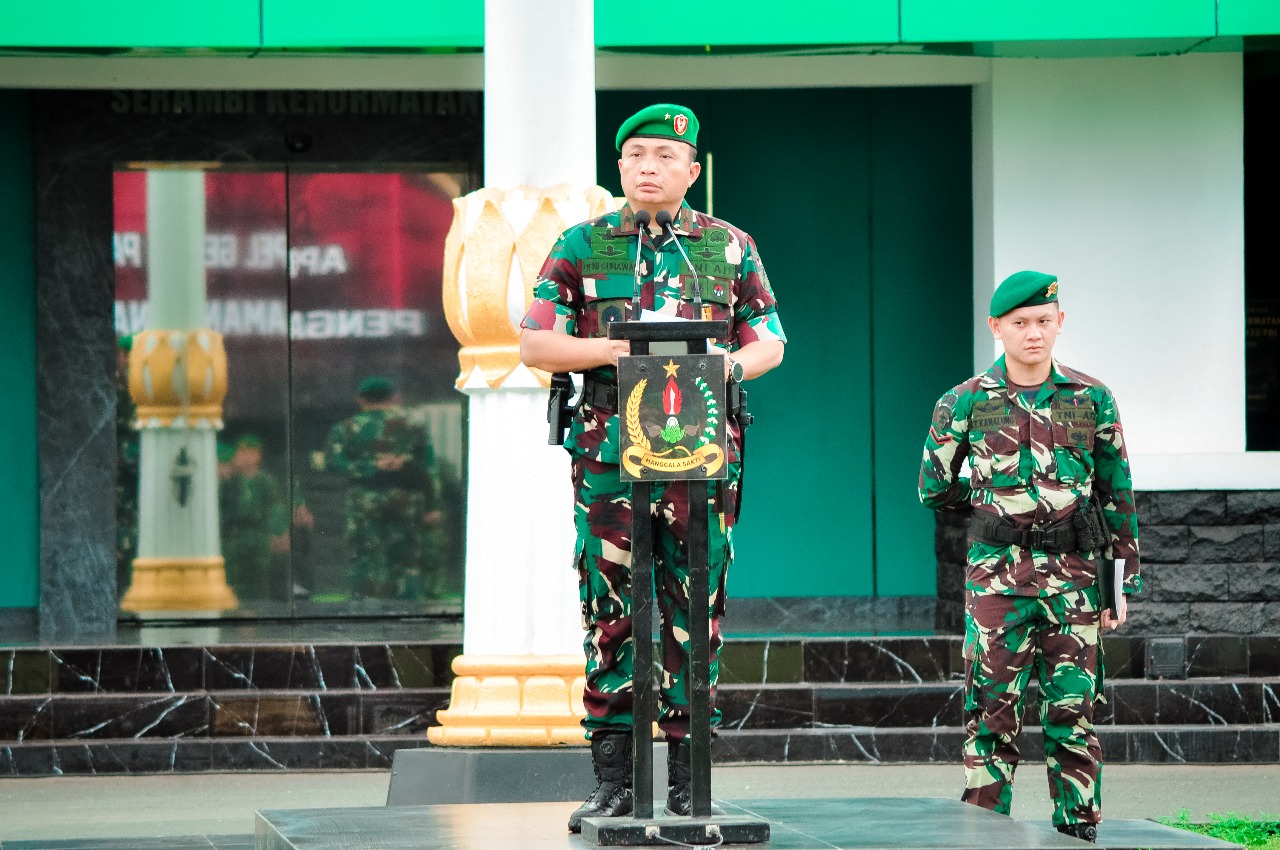 Korem 132/Tdl Gelar Apel Pasukan Dipimpin Langsung Oleh Brigjen TNI Deni Gunawan, S. E Dihalaman Makorem