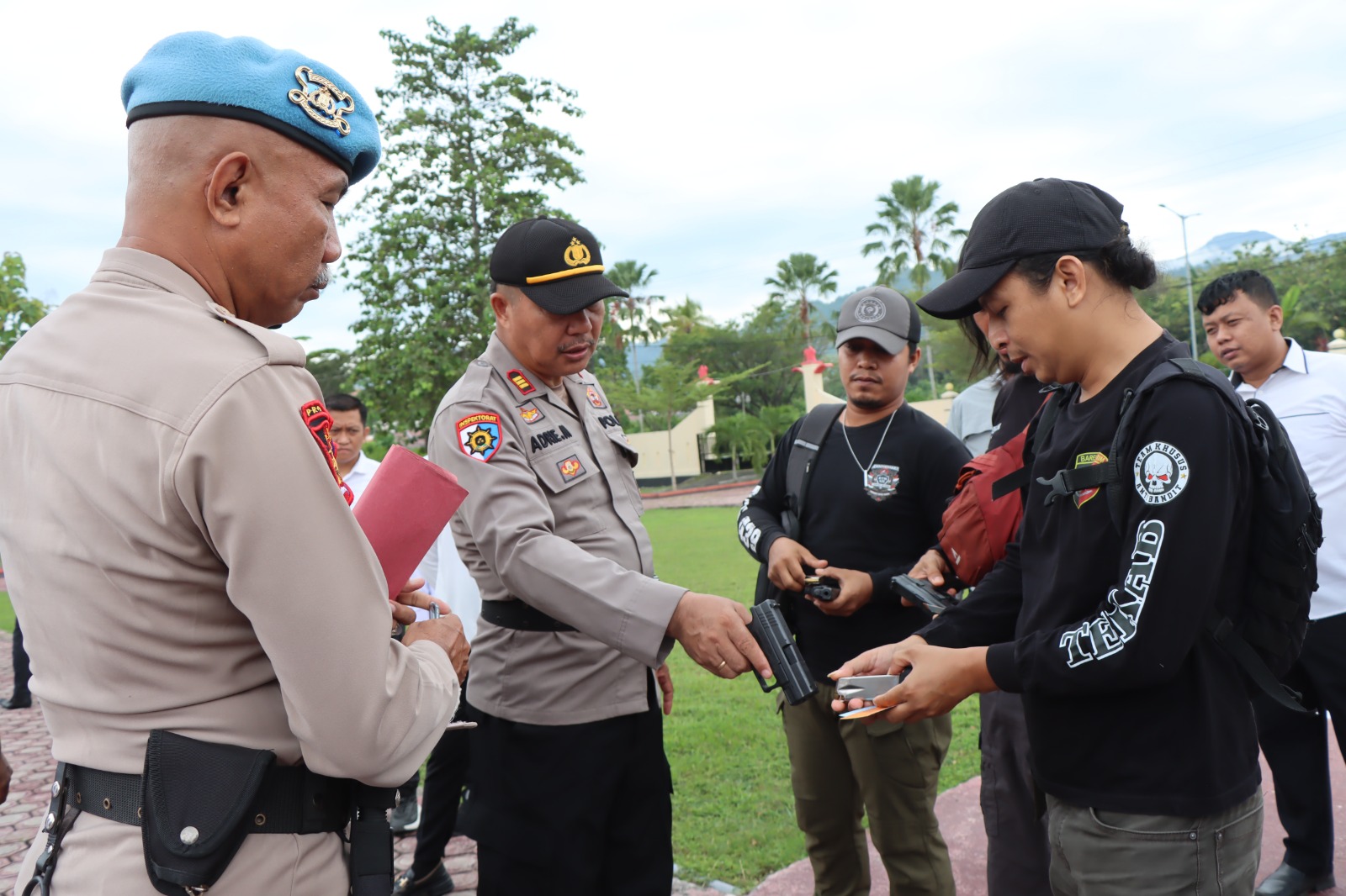 Wakapolres Touna Pimpin Pengecekan Senpi Dinas Personel