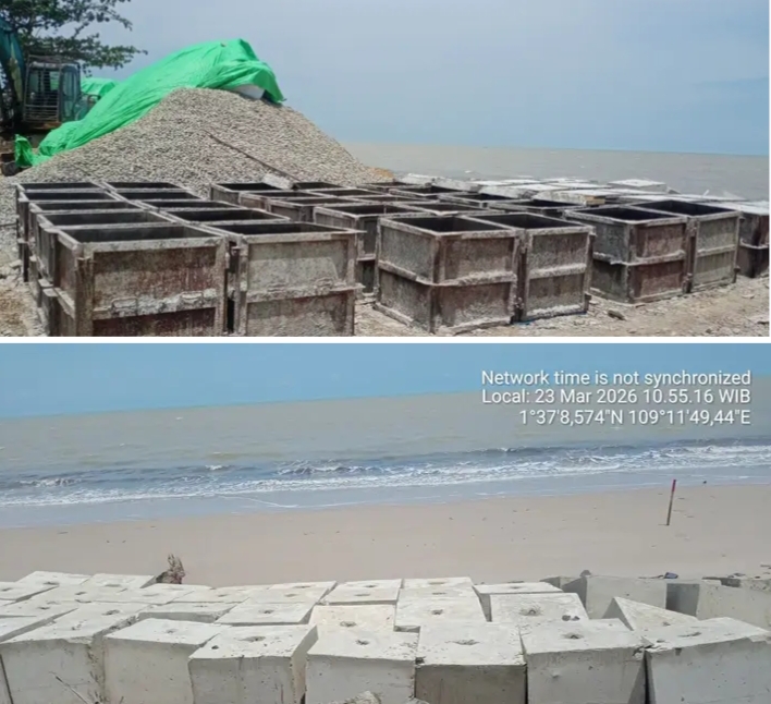 Perwakilan LAKSRI Menyoroti Proyek Pangaman Abrasi Pantai, Tidak Memasang Papan Nama Informasi