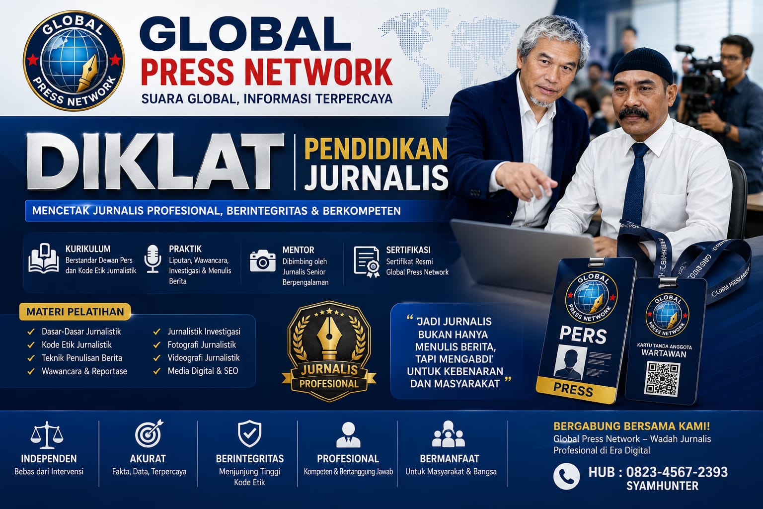 Global Press Network Hadirkan Program Pembinaan: Wartawan Pemula Akan Dilatih Menulis Secara Sistematis